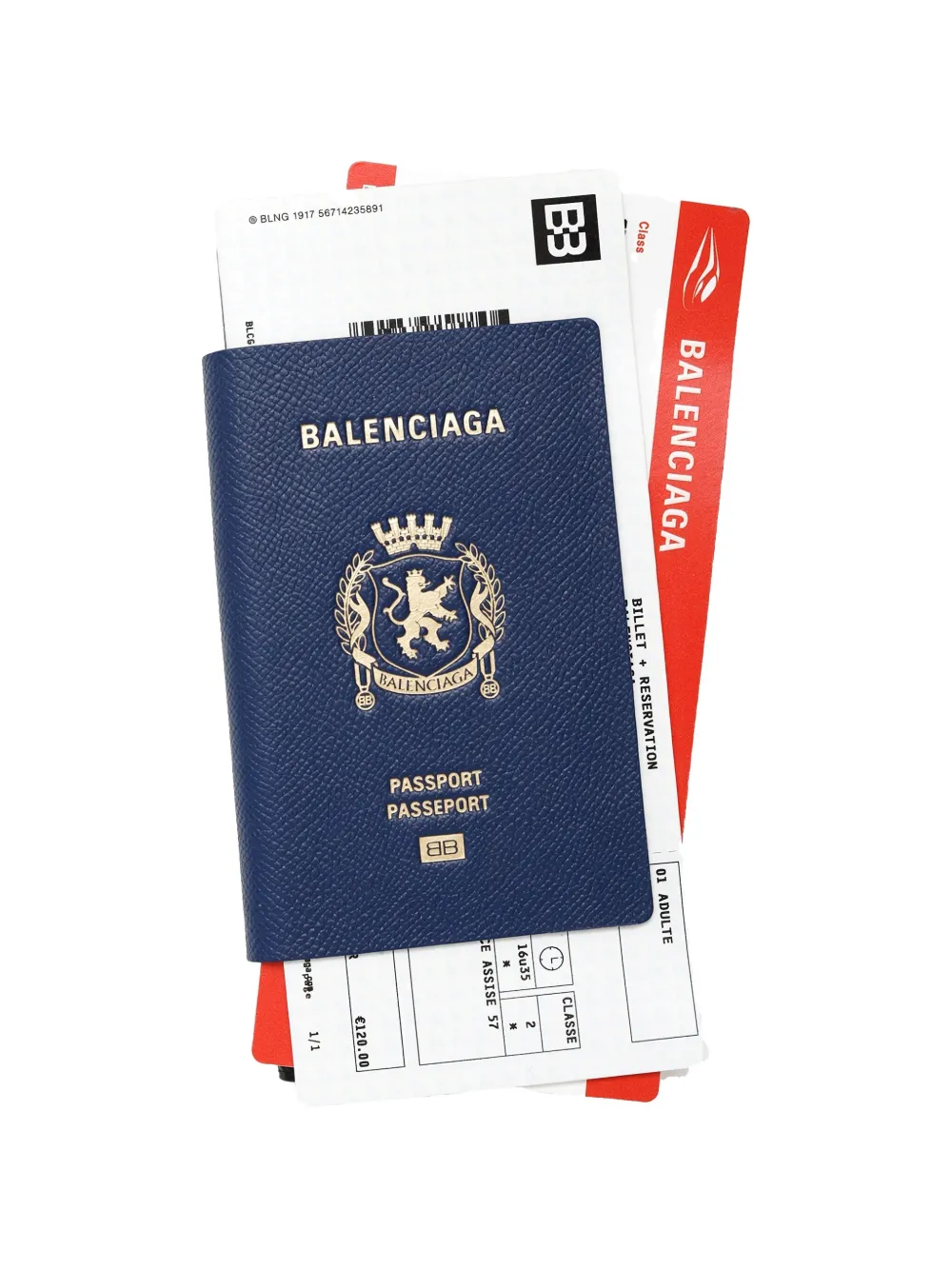 Balenciaga passport wallet - Blau