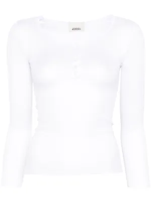 Tシャツ・カットソー ISABEL MARANT Women Tops TS0111FA WHITE Women's Tee-Shirts Marant Etoile | ISABEL MARANT Official