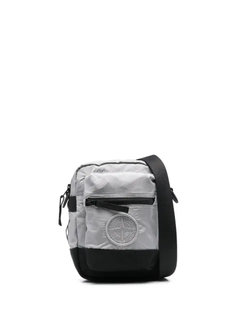 Stone Island logo-embroidered messenger bag