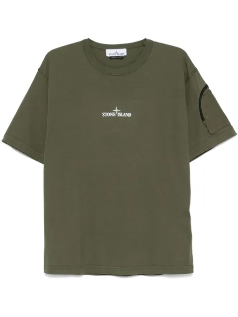 Stone Island playera con logo estampado