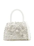 Self-Portrait bow two-way handbag - White