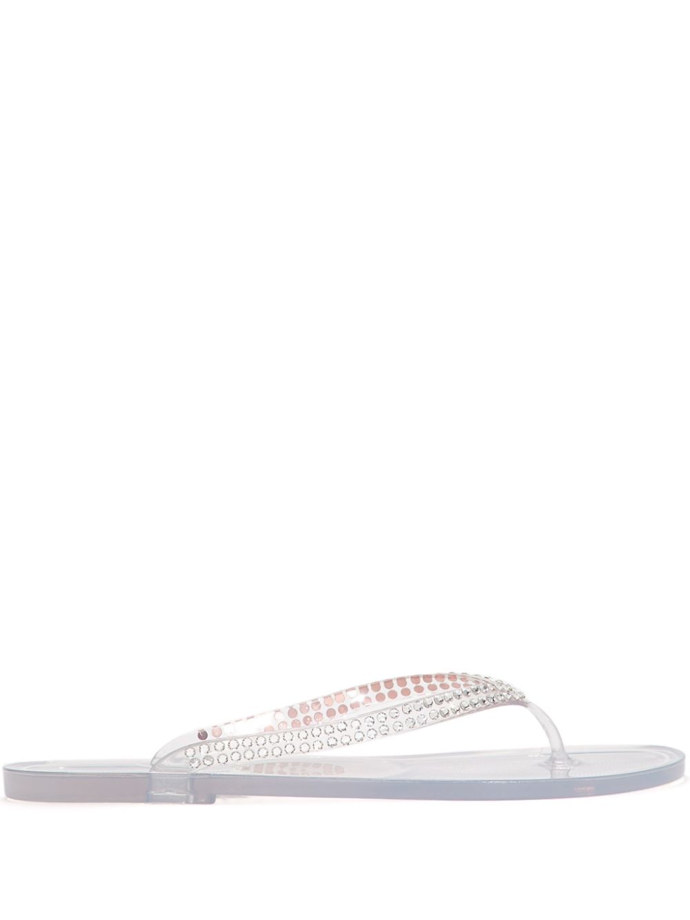 Christopher Esber Jo Crystal flip flops White