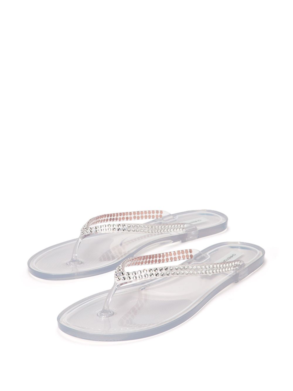 Christopher Esber Jo Crystal flip flops White