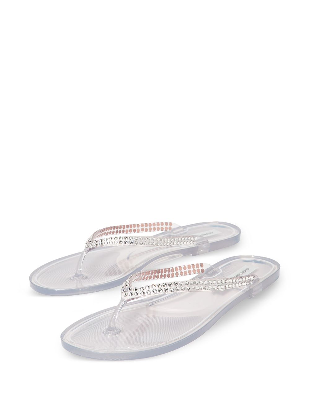 Christopher Esber Jo Crystal flip flops - White