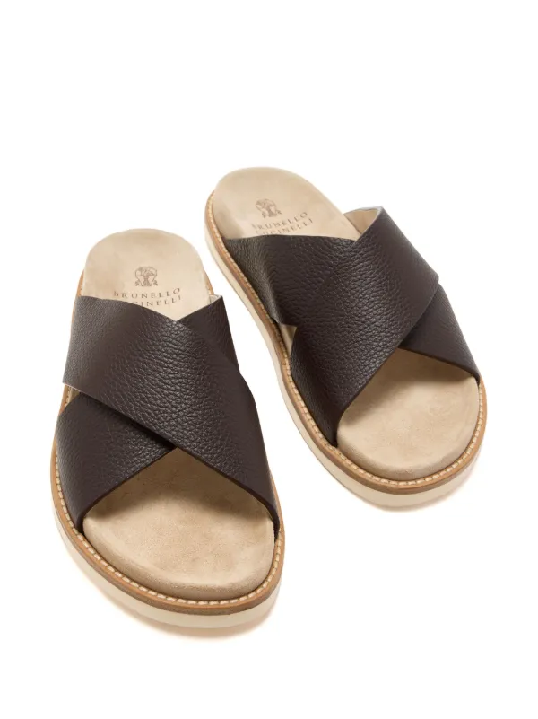 Brunello Cucinelli レザー サンダル | ブラウン | FARFETCH JP