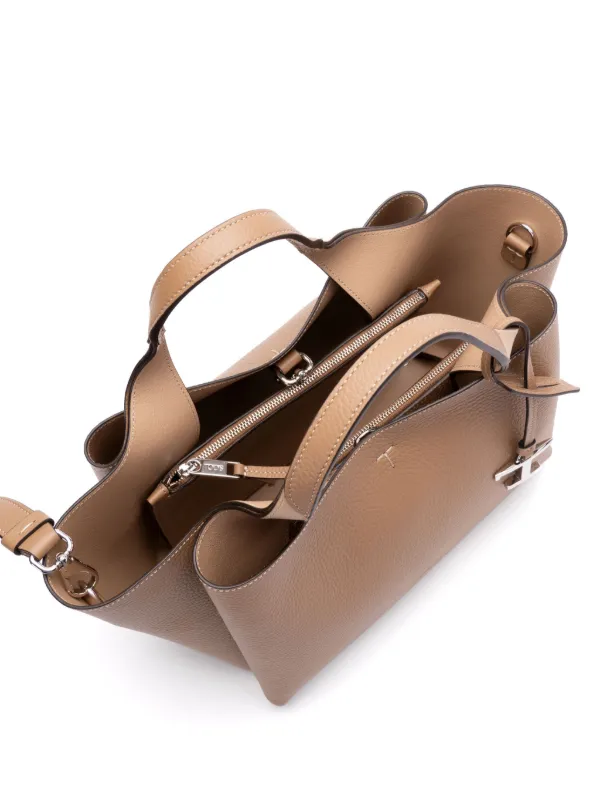 TOD'S ブラウンレザーバッグ2way Tod's レザー 2wayハンドバッグ | ブラウン | FARFETCH JP