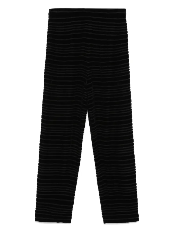 Giorgio Armani Pre-Owned 1990s ベルベット パンツ | ブラック