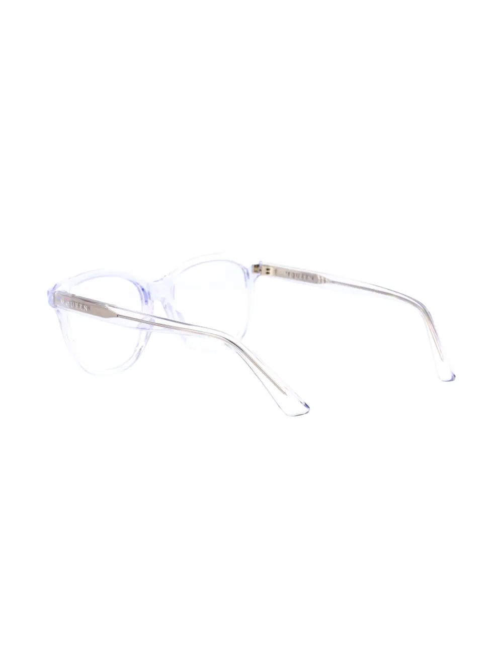 Alexander McQueen Eyewear Bril met wayfarer montuur Grijs
