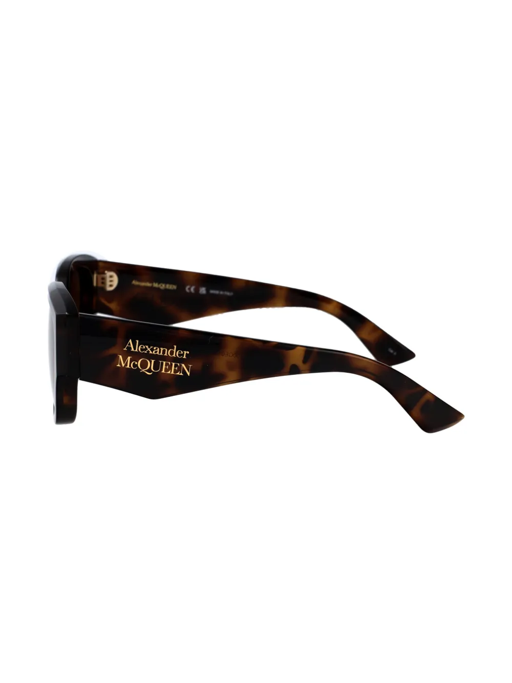 Alexander McQueen Eyewear Zonnebril met vierkant montuur Bruin