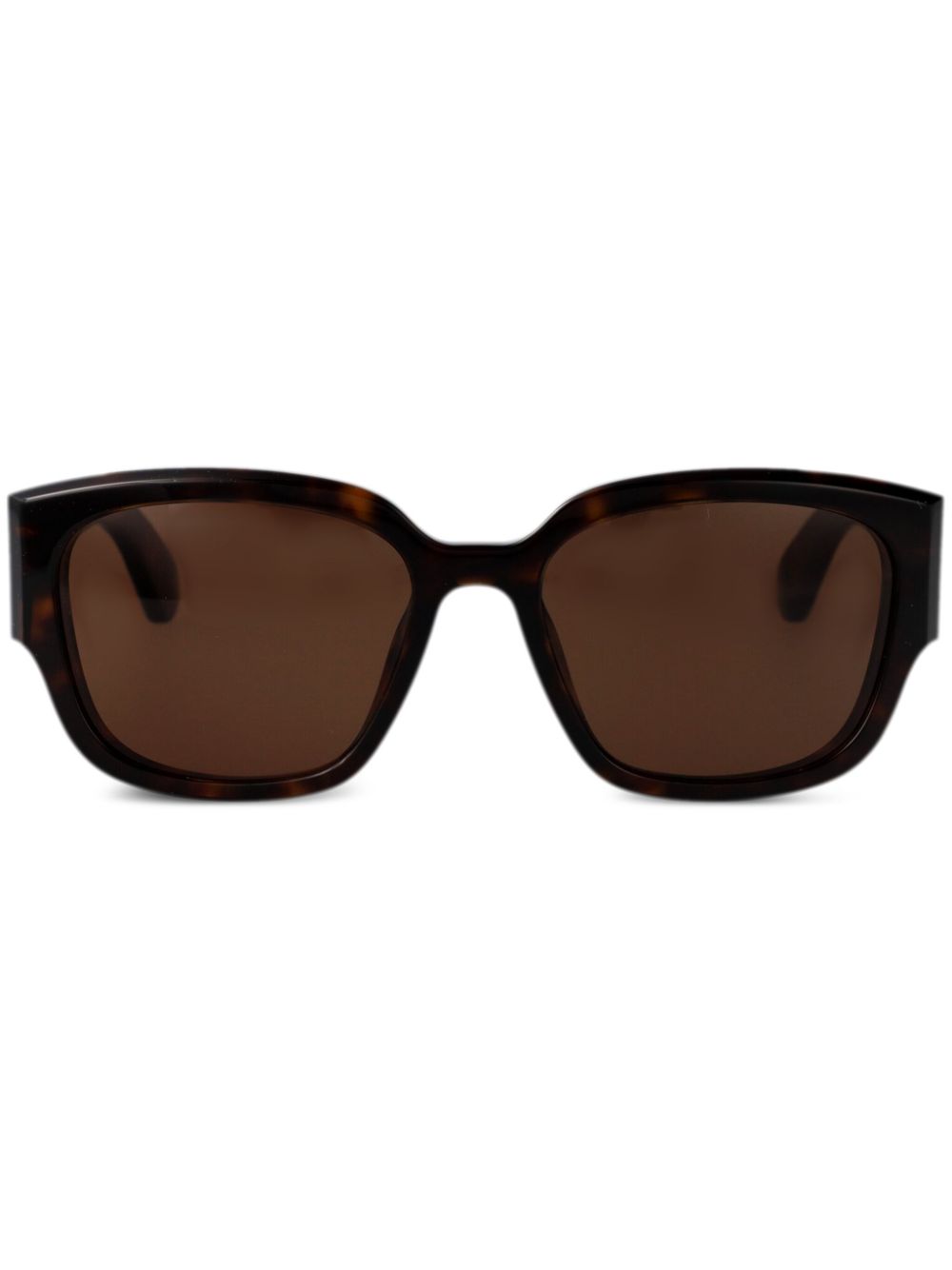 Alexander McQueen Eyewear Zonnebril met vierkant montuur Bruin