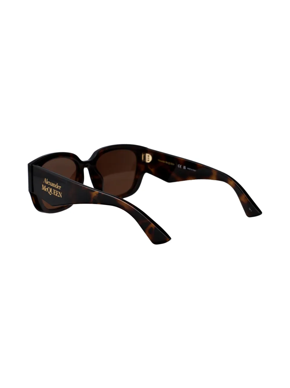 Alexander McQueen Eyewear Zonnebril met vierkant montuur Bruin