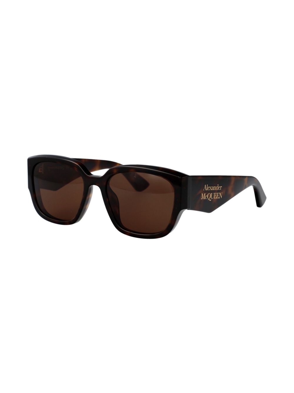 Alexander McQueen Eyewear Zonnebril met vierkant montuur - Bruin