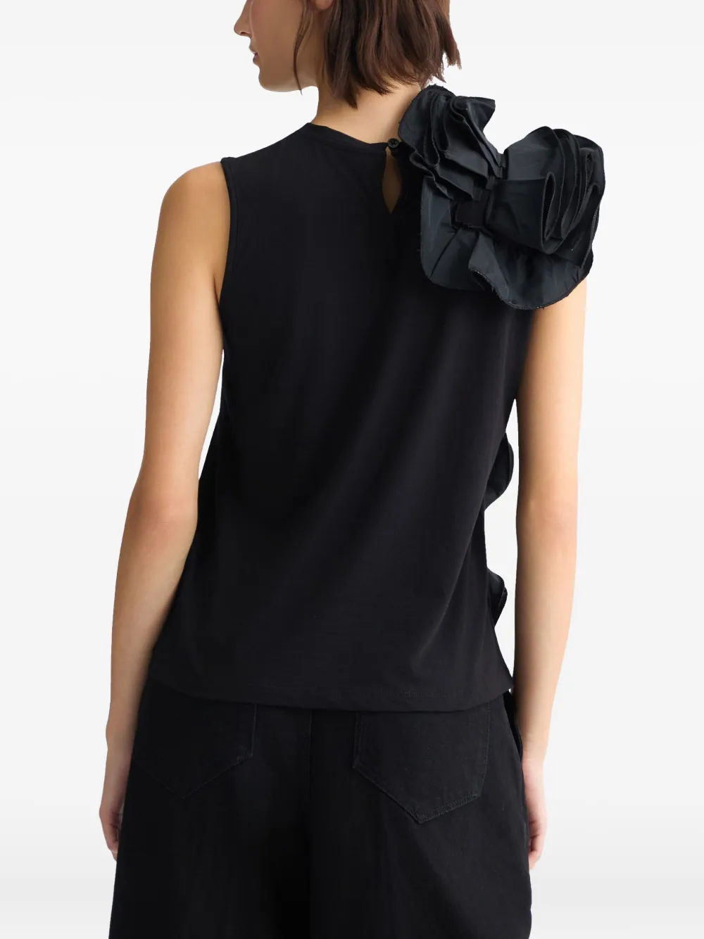 LIU JO T-shirt met ruches Zwart