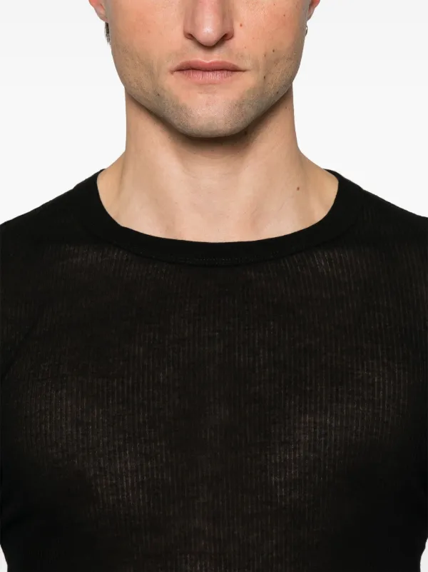 Rick Owens リブ Tシャツ | ブラック | FARFETCH JP