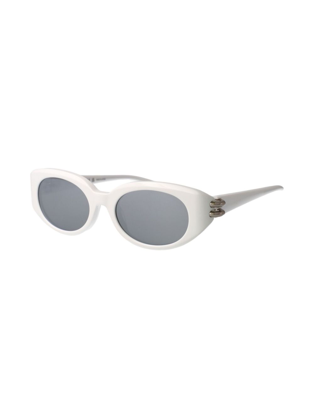 Alexander McQueen Eyewear Zonnebril met ovalen montuur - Wit