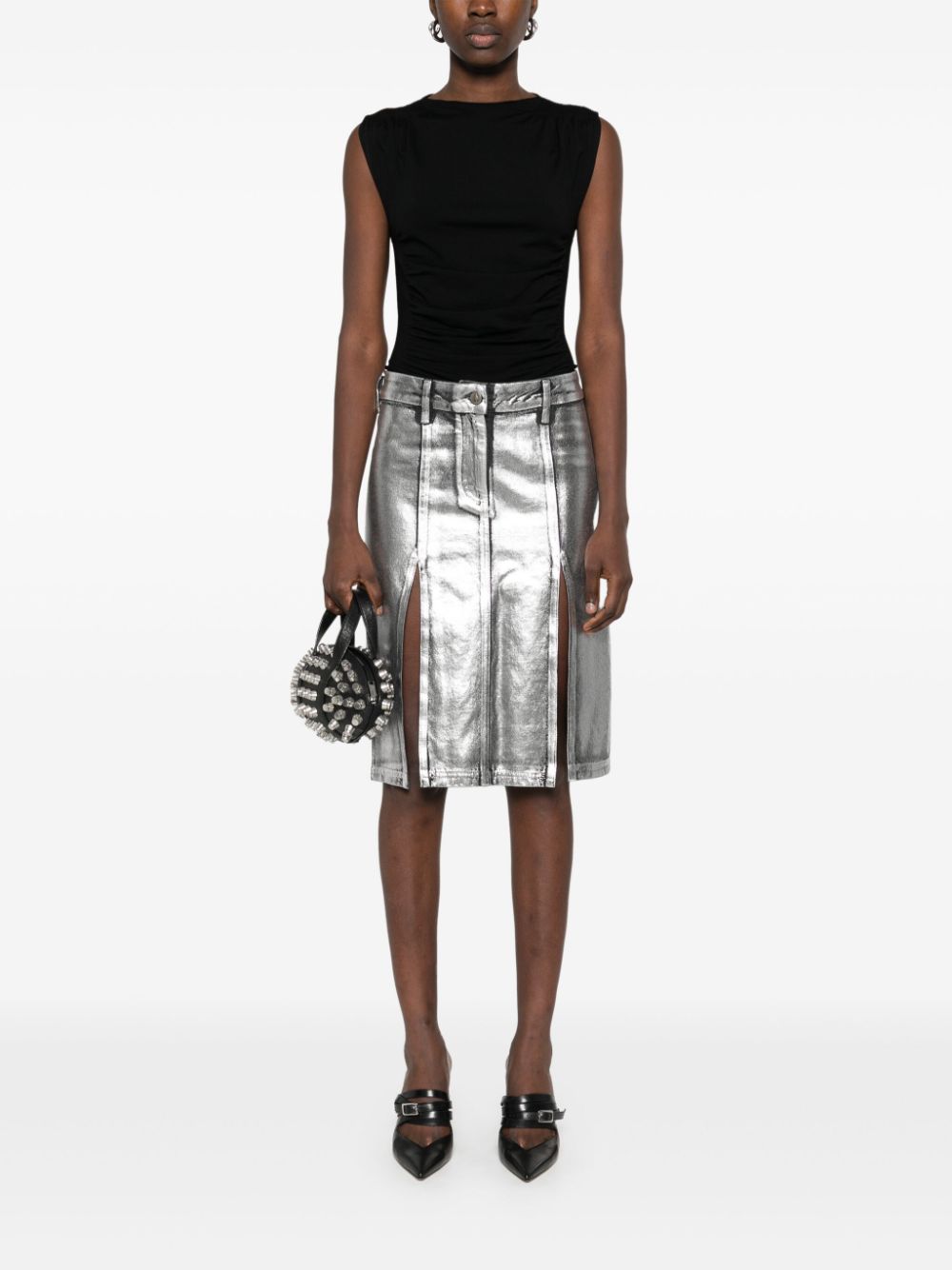 Alexander Wang Top met ruches - Zwart