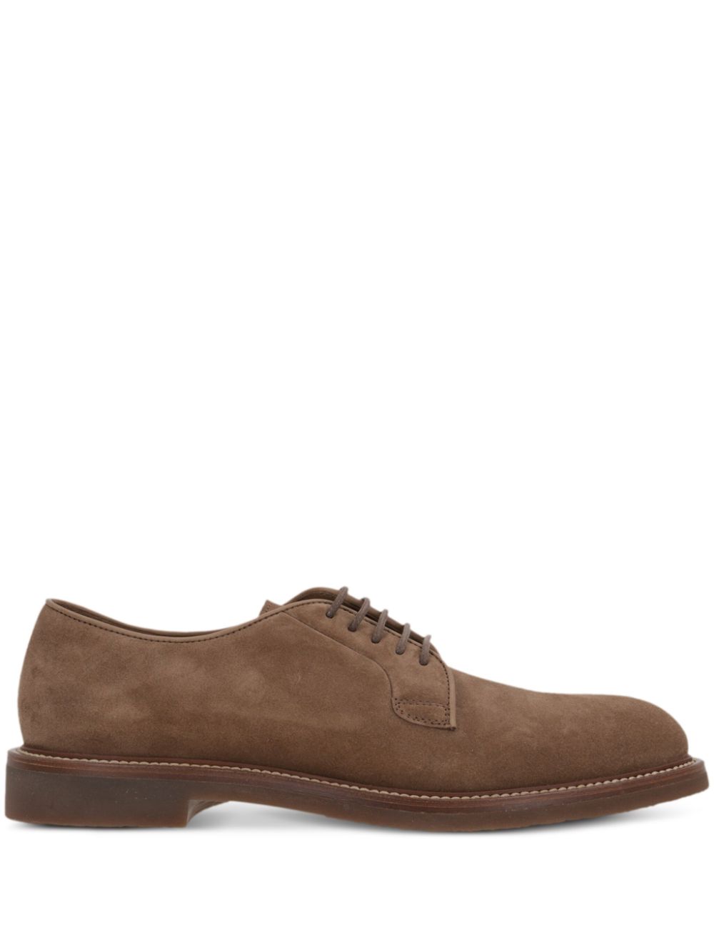 Brunello Cucinelli Suède derby schoenen Bruin