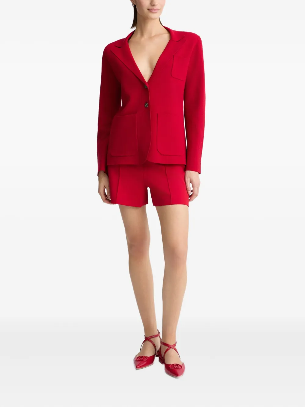 Liu •jo Red Knit Jacket In Red
