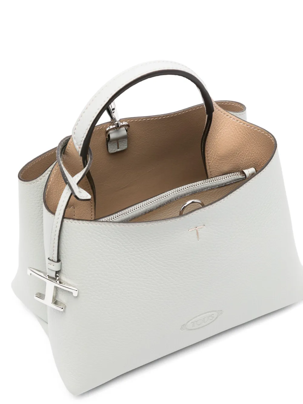 Tod's Kleine leren shopper Grijs
