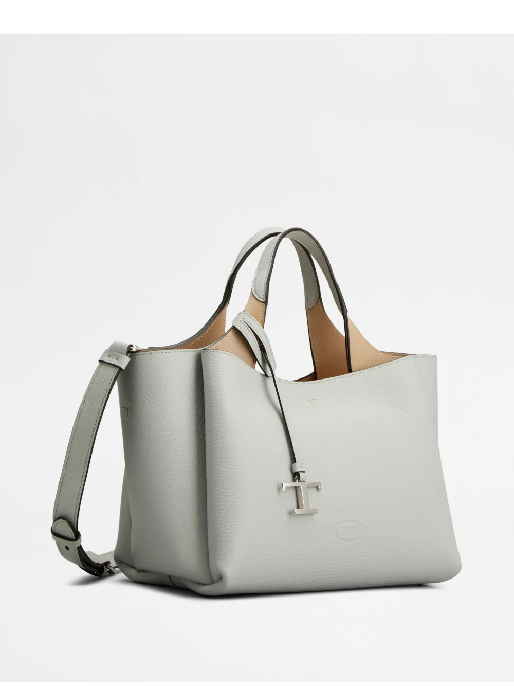 Tod's Kleine leren shopper - Grijs