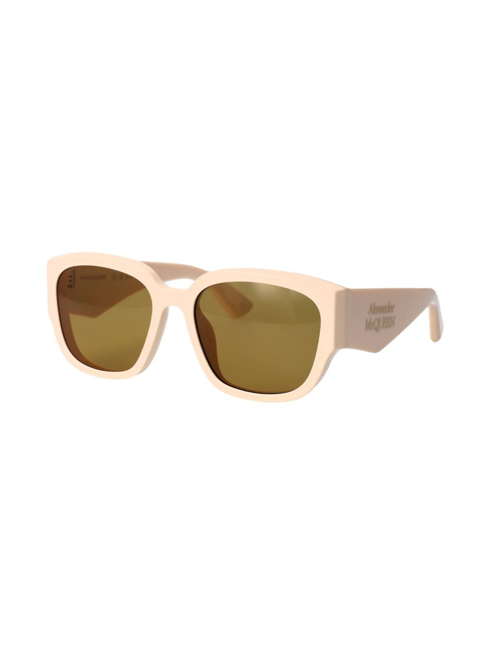 Alexander McQueen Eyewear Zonnebril met vierkant montuur - Beige