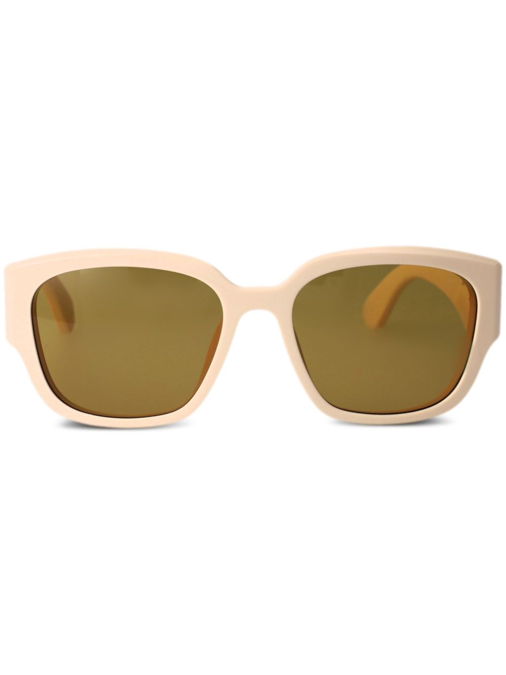 Alexander McQueen Eyewear Zonnebril met vierkant montuur Beige