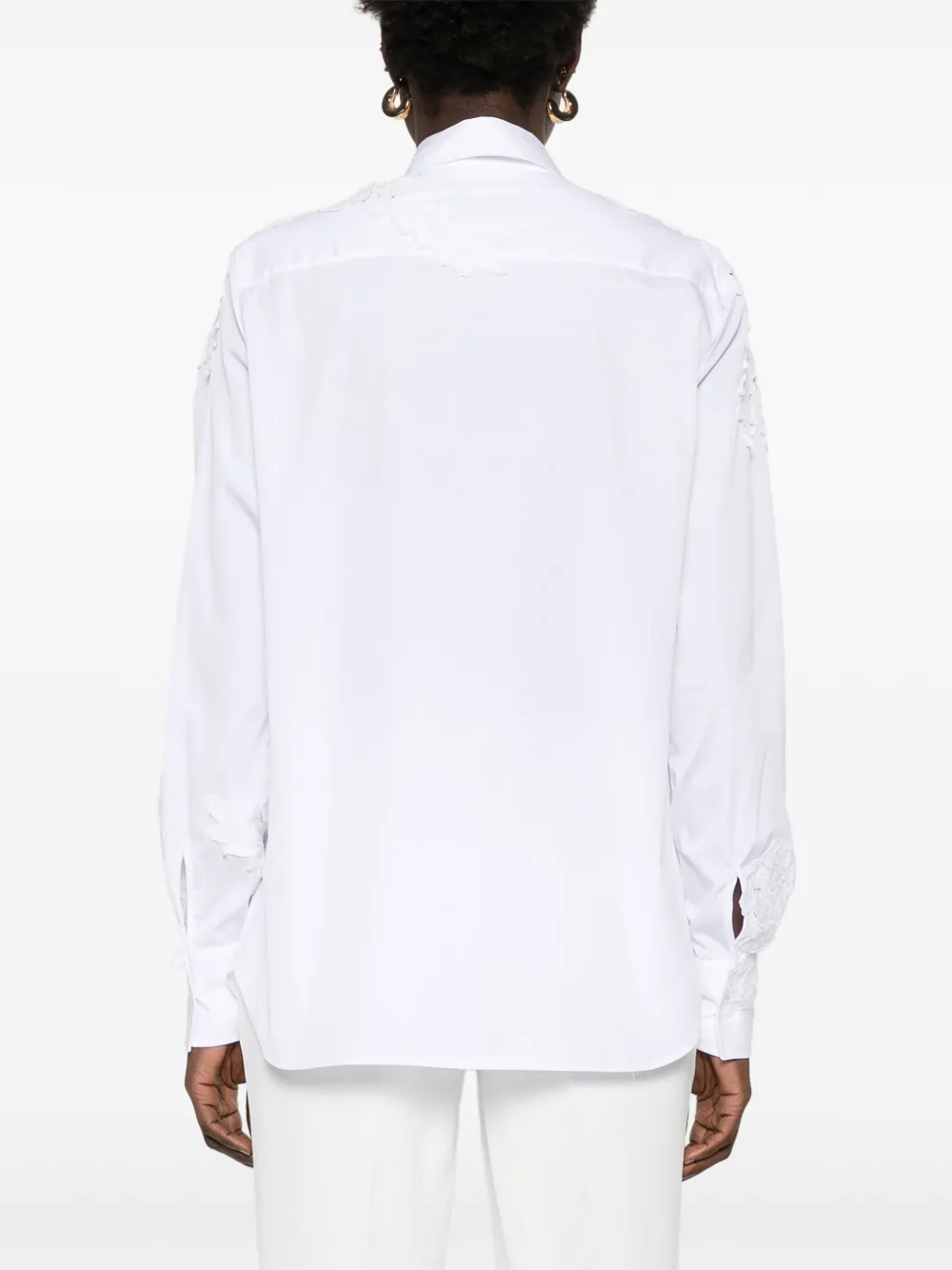 Ermanno Scervino Blouse met bloemenapplicatie Wit