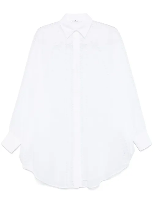 Chemise à fleurs brodées - Ermanno Scervino - Modalova