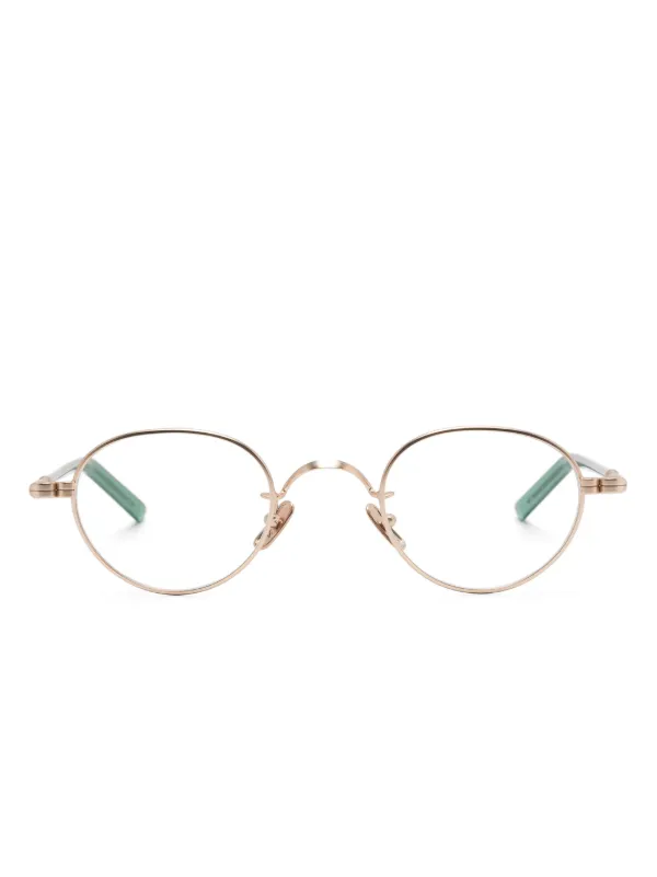 Lunor M6 04 Glasses Gold FARFETCH UK