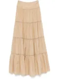 Ermanno Scervino floral-embroidered maxi skirt - Neutrals