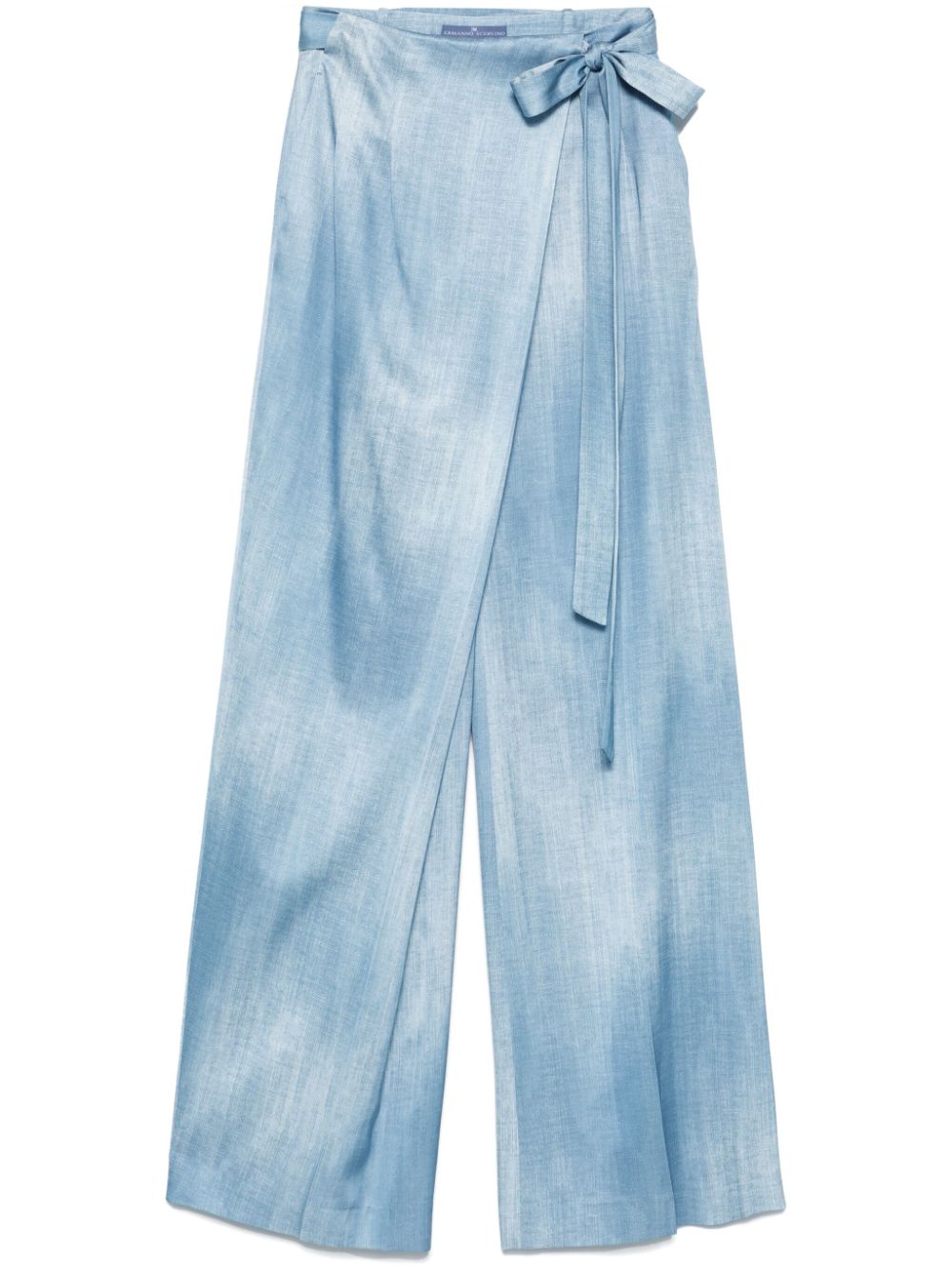 Ermanno Scervino satin palazzo trousers - Blue