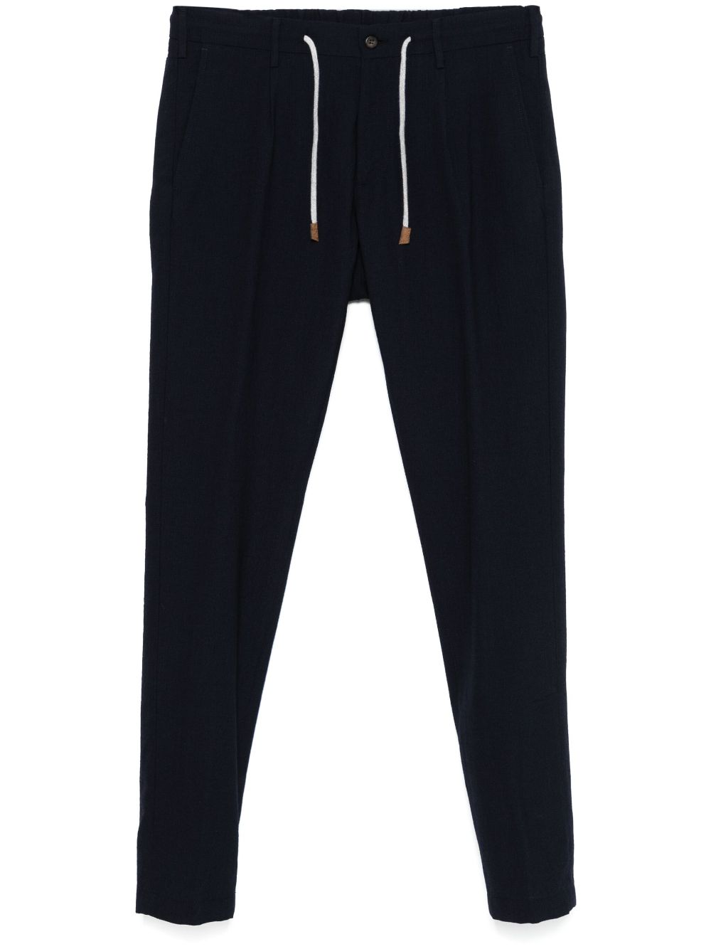 Eleventy pleat-detail trousers - Blue