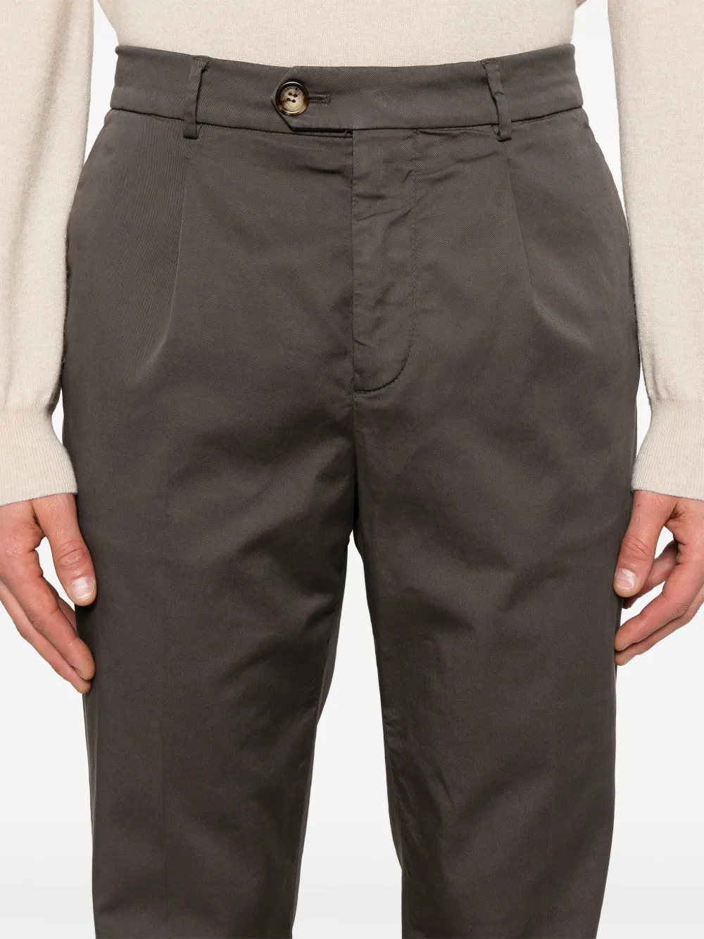Brunello Cucinelli Broek met geplooid detail Grijs