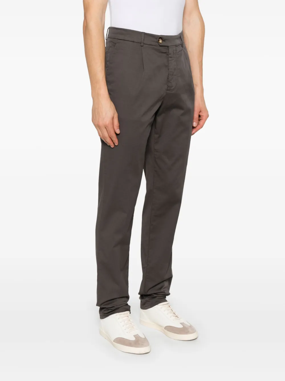 Brunello Cucinelli Broek met geplooid detail Grijs