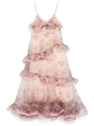 ZIMMERMANN Crush Maxi Dress | Pink | FARFETCH