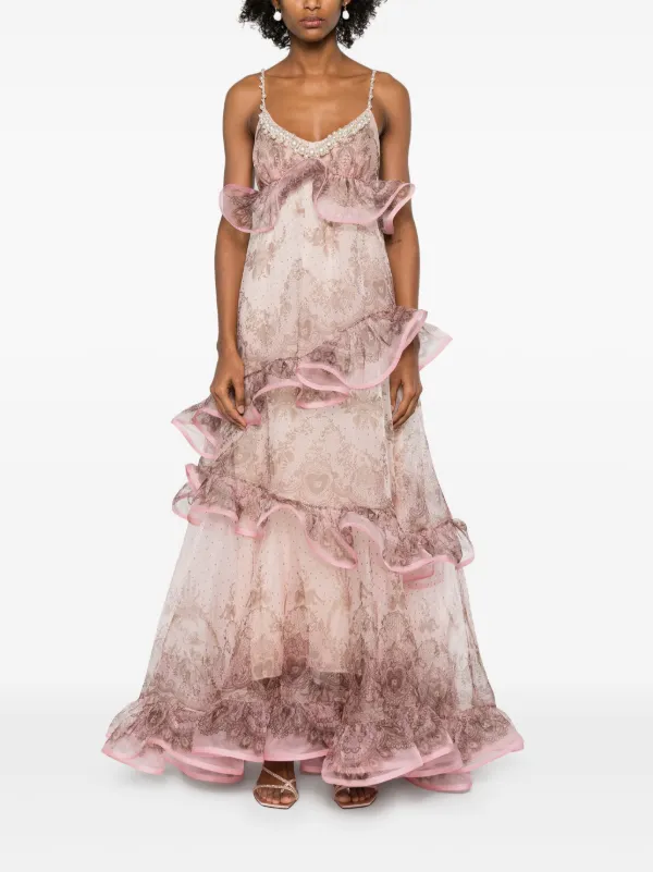 ZIMMERMANN Crush Maxi Dress | Pink | FARFETCH