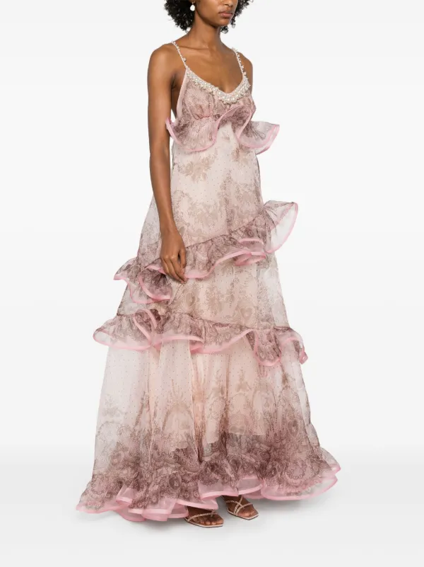 ZIMMERMANN Crush Maxi Dress | Pink | FARFETCH