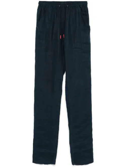 Kiton pantalon en lin - Bleu - Kiton - Modalova