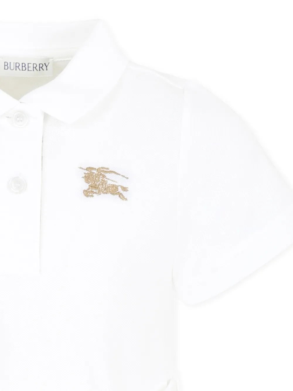 Burberry Kids Jurk met EKD-borduurwerk Wit