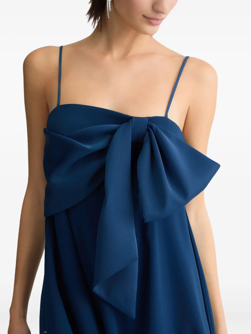 LIU •JO BOW-EMBELLISHED ASYMMETRIC DRESS