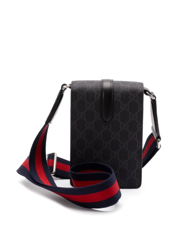 Gucci スーパーミニ GG メッセンジャーバッグ | ブラック | FARFETCH JP