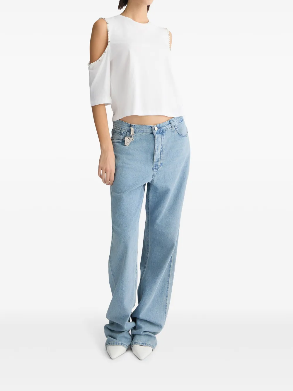 liujo LIU JO Straight jeans met bedel en sieraden - Blauw