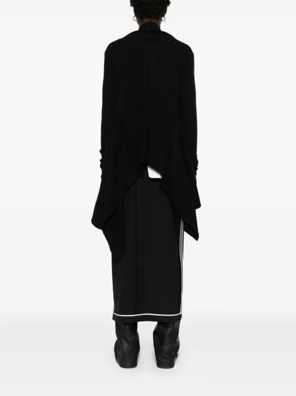 Rick Owens - Rick Owens ミディアムラップ　カーディガン　黒 Rick Owens - Rick Owens ミディアムラップ カーディガン 黒の