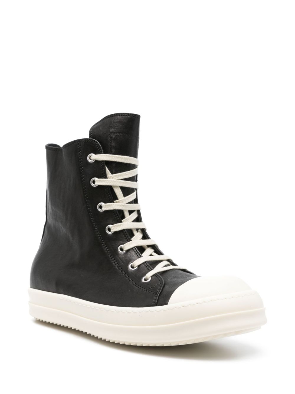 Rick Owens Leren sneakers Zwart