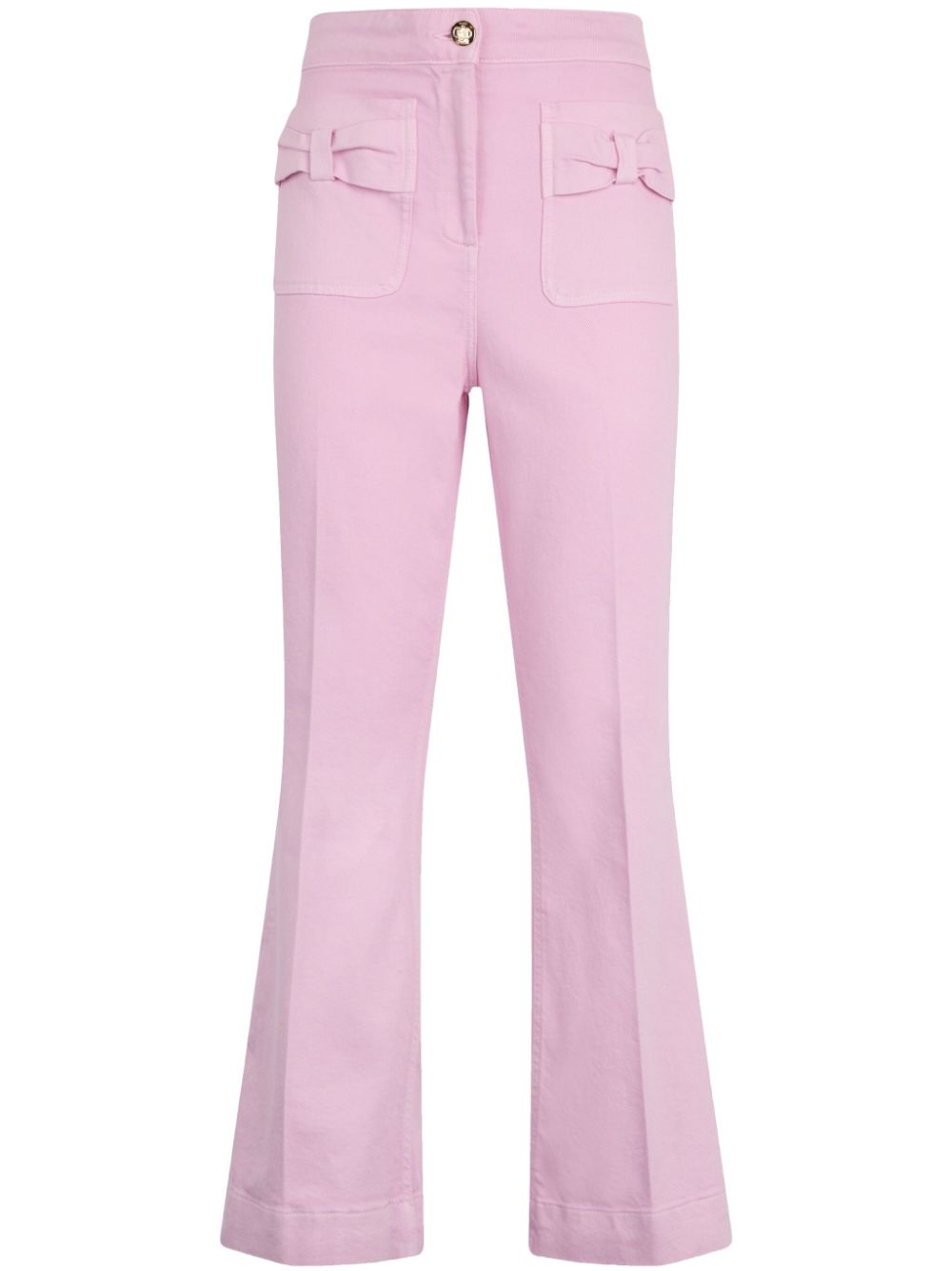 flared cotton trousers