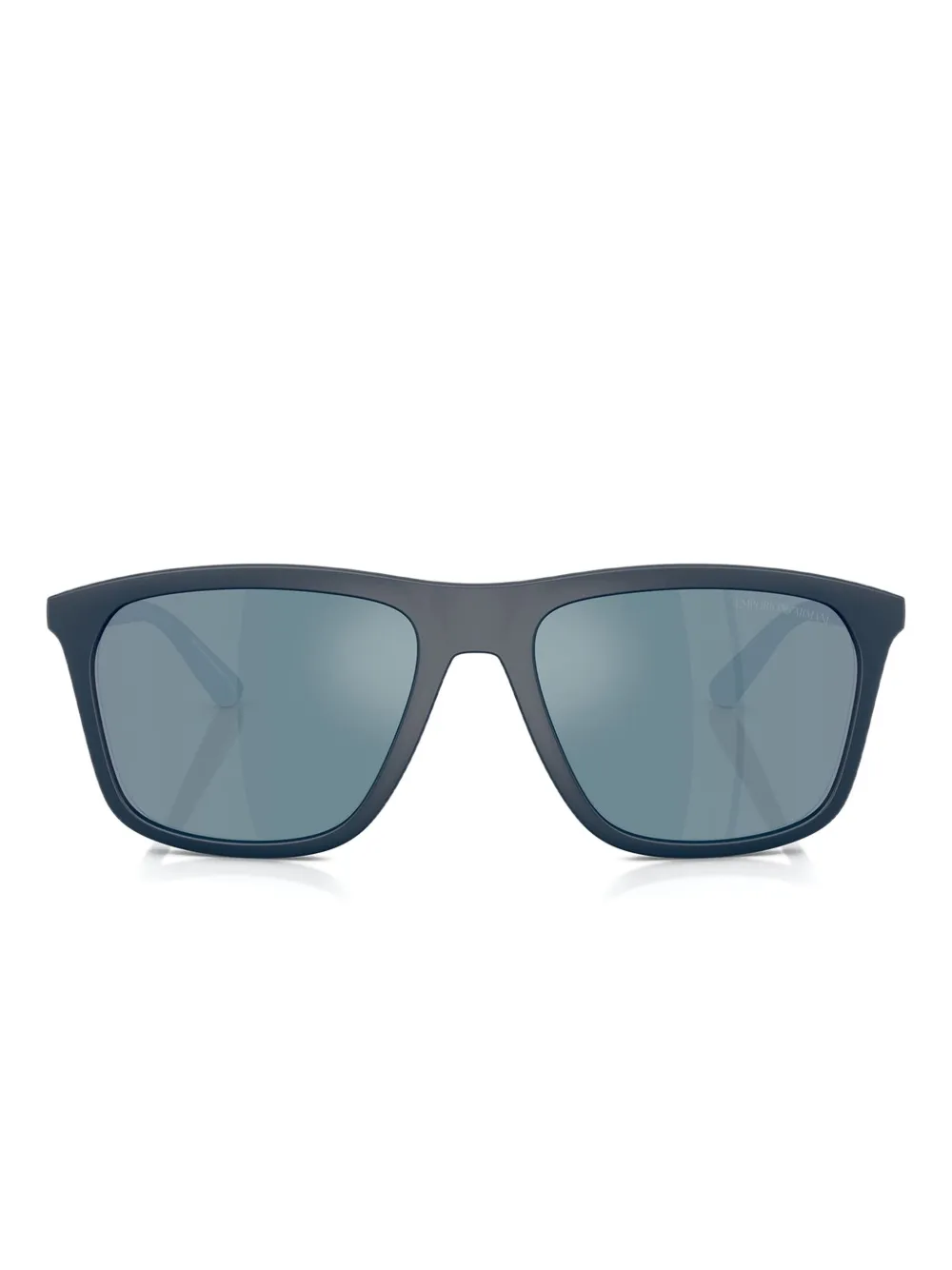 Emporio Armani Zonnebril met vierkant montuur Blauw