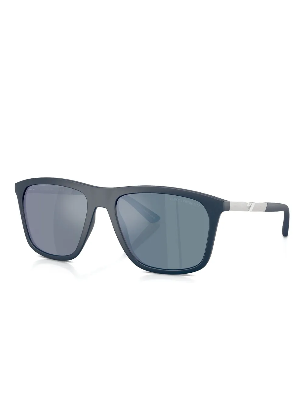 Emporio Armani Zonnebril met vierkant montuur Blauw