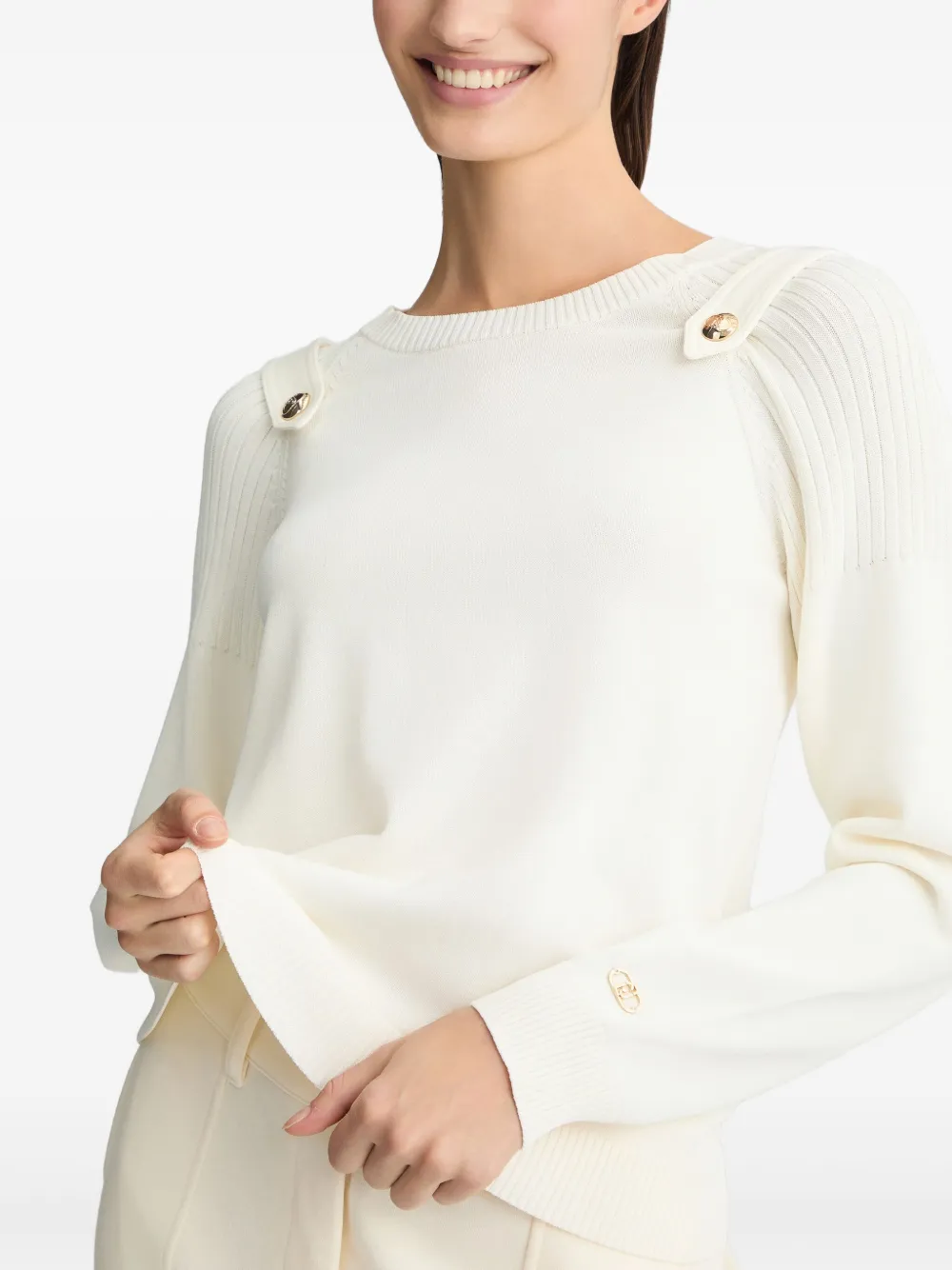 LIU JO Button-up trui Wit