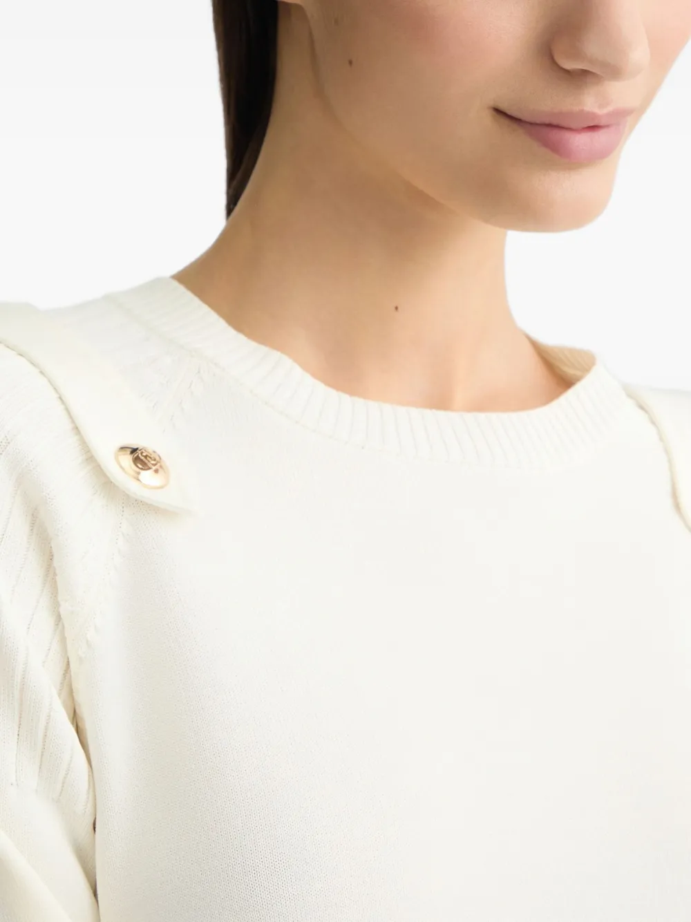 LIU JO Button-up trui Wit
