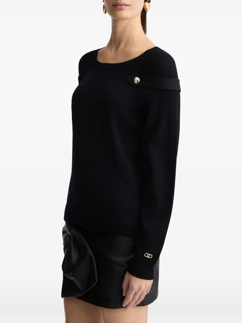 LIU JO Button-up trui Zwart